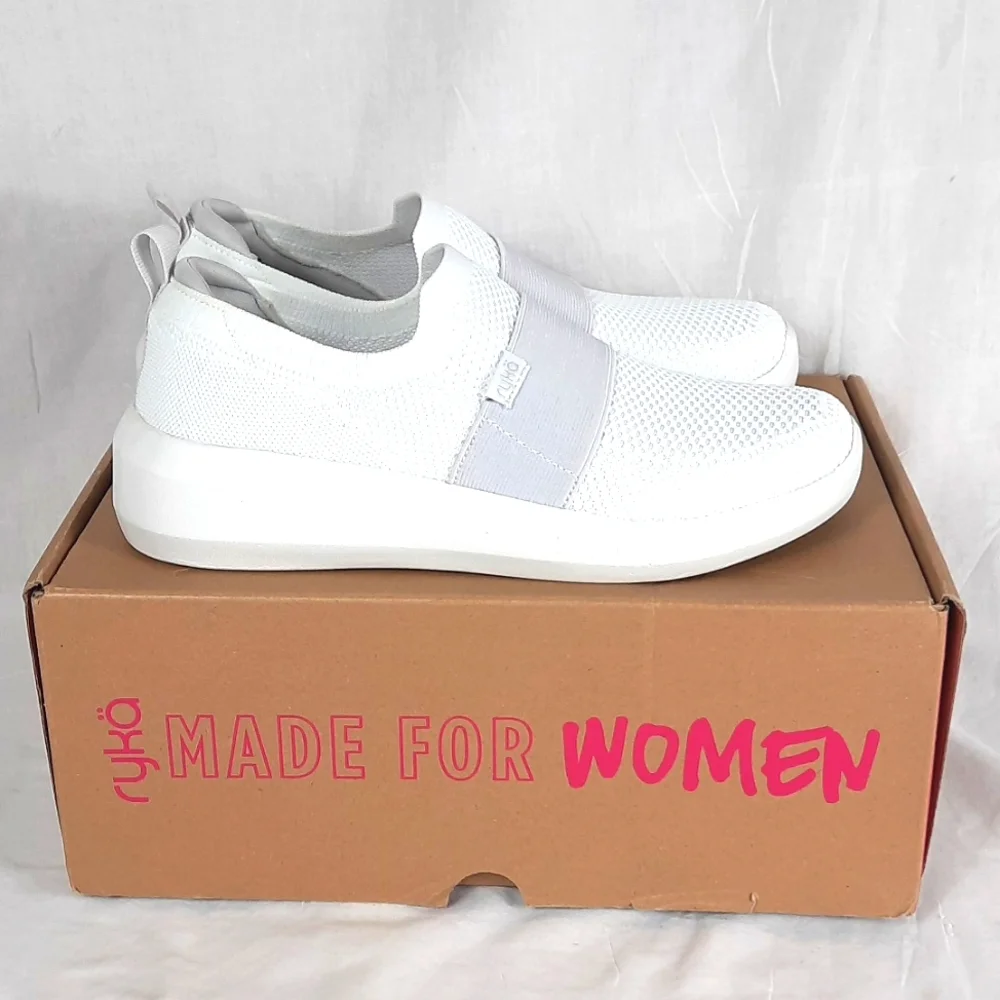 Ryka Astrid Knit Womens Shoes Size 6.5 M White Sneakers Surround Fit Stretch - Picture 12 of 13